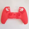 Para PS5 Playstation 5 Funda de silicona suave Cubierta de agarre de controlador de color sólido Antideslizante Con punto 10pcs / lot