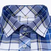 Checkered shirts for men Summer short sleeved leisure slim fit Plaid Shirt square collar soft causal male tops with front pocket 220726