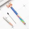New ballpoint pens office stationery creative gold powder butterfly pen advertising pen fashion metal pen T3I516017490214