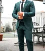 Handsome Dark Green Groomsmen Suits New Fashion Groom Wear Wedding Suits For Best Men Slim Fit Groom Tuxedos For Man(Jacket+Pants)