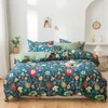 Botanical Floral Duvet Cover Sets 100%Cotton Soft Bedding Comforter Quilt Cover Bed Sheet set Pillow shams Twin Queen King size T200706