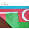 Drapeau du pays national de l'Azerbaïdjan 3 * 5ft (90cm * 150cm) décoration de bannière en polyester volant drapeau de jardin de la maison