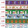 16mm75mm Feliz Natal Série de desenhos animados Elk meias bell impresso Grosgrainfoe Ribbon Bandas de cabelo DIY decoração de festa 50yardsroll 201203
