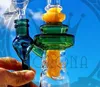 Hookah Big Glass Bong 4mm tjock fyra perc vattenr￶r honungskaka och f￥gelburdiffusor