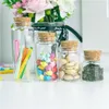 Capacity 50ml 80ml 100ml 150ml Glass Bottles with Cork Clear Jars Weding Gift Empty Containers 48pcs