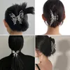 Kişilik Kelebek Saç Pençe Metal Gümüş Saç Klipler Geometrik Firkete Kadın Saç Aksesuarları Başlık