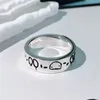 Hoge kwaliteit Sterling zilveren schedel band ring heren en damesmode luxe designer ringen klassieke nooit vervagende paar ring