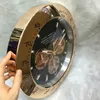 Nordic Rose Gold Grande Relógio De Parede Metal Luxo Relógios Moderno Relógios De Parede Digital Luminosa Relogio de Parede Home Decor Presente L043 220418