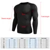 3 pièces chemises de Compression pour hommes élastique à séchage rapide couche de Base à manches longues Fitness T-Shirt hauts d'entraînement automne hiver
