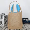 Orejas de conejo Bolso de lona Práctico Portátil Lindo Tema de Pascua Bolsa de almacenamiento de regalos Suministros para fiestas para niños Uso muchos colores 8yb2 ZZ