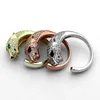 Europe America Fashion Style Lady Women Titanium Steel Graved CA Initialer Full Diamond Panther Leopard Open Rings269o