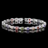 Wong Rain Vintage 100% 925 argent Sterling émeraude pierres précieuses bracelet charme mariage Cocktail Bracelet bijoux fins cadeaux entier CX1911