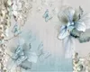 Beibehang papier peint Mural 3d tridimensionnel fleur méditerranéenne papillon beaux bijoux TV fond wall272q