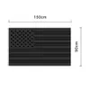 DHL Szybka Wysyłka All Black American Flag 3x5 FT Drukowanie US USA Blackout Tactical Przelotka Banner Flagi 90 * 150 cm