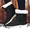 Vrouwen laarzen antislip waterdichte winter enkel snowboots vrouwen platform winter schoenen met dikke bont dij hoge laarzen