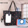 Two-piece ladies quality women shoulder bags Large tote shopping handbag satchel Retro purse heart shape280q