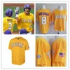 كلية البيسبول ترتدي NCAA Custom LSU Tigers Stitched College البيسبول جيرسي 32 آرون جورج 46 أليكس برادي 37 براندون كامينر 8 ماثيو بيك 38 زاكاري موراي 18