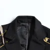 Women's Suits & Blazers Blazer Jacket Hollow Out Patchwork Lace Up Notched Long Sleeve Slim Elegant Female Suit 2021 Autumn