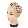 Beanie/Skull Caps Women Ladies ElasticTurban Muslim Beanie Hats Flower Head Scarf Wrap Chemo India Hair Loss Headscarf1