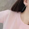 Mengjiqiao 2018 Koreańska gwiazda Wykwintna błyszcząca cyrkon kwiat kropla kolczyki dla kobiet Proste Micro Inlay Ear Line Pendientes G220312