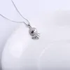 925 Sterling Silver Crystal Cute Cuttlefish Naszyjniki Dla Kobiet Cyrkon Octopus Wisiorki Party Moda Biżuteria Q0531