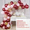 Kit d'arche de ballons Macaron, ballons en Latex Rose, guirlande de confettis en or Rose, décoration de fête d'anniversaire de mariage, fournitures de réception-cadeau pour bébé F9773439