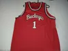Stitched Custom Ohio State Buckeyes Throwback Basketball Jersey Män Kvinnor Ungdom XS-5XL