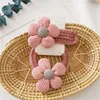 2 sztuk Dziewczyny Kwiatowe Hairpiny Włosy Krawaty Zestaw Baby Wool BB Klipy Scrunchies Dzieci Akcesoria Do Włosów Barrettes Hair Lina