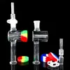 New Glass Nectar Collector kit with 14mm male female Quartz Tips Keck Clip Silicone Container Reclaimer for Smoking Water Pipe