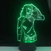 쇼타 아이자와는 LED ANIME LAMP MY HERO ACADEMIA 3D지도 7 색 빛 일본 애니메이션 원격 제어 자료 테이블 램프를 3D