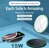 15W Qi Wireless Charger Pad for IPhone 12 13 pro max mini 11 XS 8 Mirror Fast Charging Samsung S20