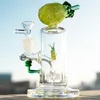 Unico ananas in vetro colorato Bong a forma di frutta Tubi d'acqua 14mm Femmina Recycler Percs Fumo Bong Pipa Ciotola Olio Dab Soffione doccia Perc Hot