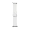 Silikon-Uhrenarmband für Apple Smartwatch 7, 6, 5, 4, 3, 2, 1 SE mit doppelter Schnalle und Metallknopf, kompatibel mit iwatch 41/38/40 mm, 45/42 mm/44 mm Smart Strap