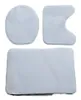 Sublimatie Badkamer Matten Blanks Katoen Bad Tapijten Drie-delige Thermische Transfer Toilet Mat DIY White In Stock