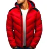 Winter Men's Coats Warm Thick Jackets Padded Casual Hooded Parkas Men Cotton Overcoats Outdoor Zipper Windbreaker Coats 201126