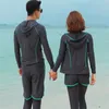 Anti UV плавательный костюм для женщин с длинным рукавом полное тело Дамы Rash Guard Scipper футболка с капюшоном Surf Cooke 5 шт. Купальники Костюм T200708