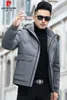 피에르 가르뎅 재킷 남자 짧은 겨울 다운 새로운 패션 젊은이와 중년 따뜻한 아빠 코트 남성 코트를 두껍게
