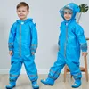 Regnrock för barn Reflekterande barn huva Rainsuit Regnkläder för pojkeflickor Studenter 0,9-1,3 meter 220217