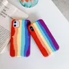 Official Rainbow Liquid Silicone Case Cover for iphone 12 pro max 12 mini 11 pro max XR XS 8 7 plus 6S SE Blister pack 50pcs/lot