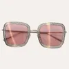 2019 Neue Quadrat -Sonnenbrille Frauen Marke Designer Retro Metal Hollow Out Frame Sungläser Luxusschatten Frau UV4001384653