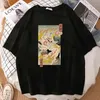 Japanse Brandvosdrukken Tshirts Mens Korte Mouw Zomer Mens T-shirts Anime Patroon Hip Hop T-shirt Grappige T-shirts G0113