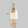 Résine lapin écharpe lampe de Table moderne Led Kare Design lampes de bureau pour salon chambre lampe de chevet décor à la maison luminaires