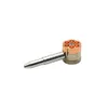 Hot Sale Metal Pipe Grinder 2-in-1 Bullet Clip Grinder Cross-border zinc alloy Cigarette Crusher Pipes DHL Free Shipping