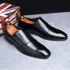 Män läder skor ny stil formell klänning bröllop skor röd vin brittisk stil affärskontor snörning läder loafers y200420