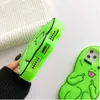 Coque arrière en Silicone souple pour iPhone, compatible modèles 12, 11 Pro, X, XS MAX, XR, 6, 6S, 7, 8 Plus, dessin animé alien 3D