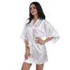 Doratura in oro Abito da sposa da mattina Sleepwear Soft Silk make up vestaglia cravatta in vita Chemises abito da sposa pigiami vestiti