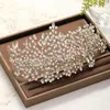 Diadème de mariage à la mode coiffure en cristal baroque couleur argent strass peigne à cheveux bijoux de cheveux de mariée accessoires de mariage MS W01047995056