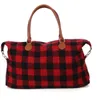 22 tums blommapläterad Tote Kvinnor Duffelväska Floral Weekender Duffle för Lady Girls Weekend Travel Tote LJJK2215