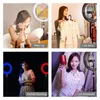 10 polegadas RGB Video Light 7Colors RGB Ring Lamp for Phone With Remote Camera Studio LED LED LIGE