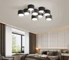 Black / White LED Ceiling Light Study Living Room Bedroom Indoor Ceiling Lamp Modern Nordic Creative Fixture With Remote Control